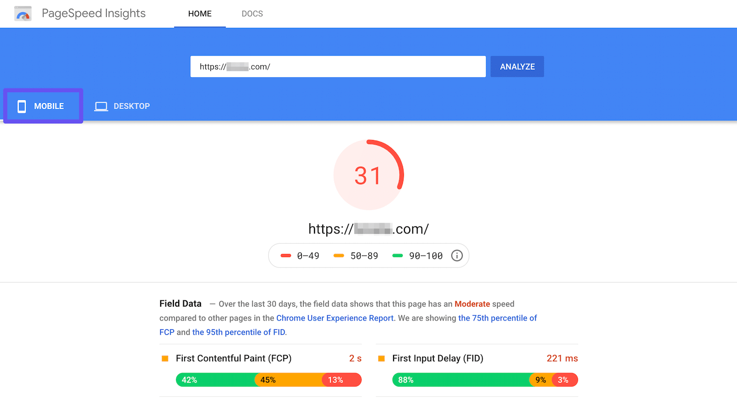 google page speed insight software