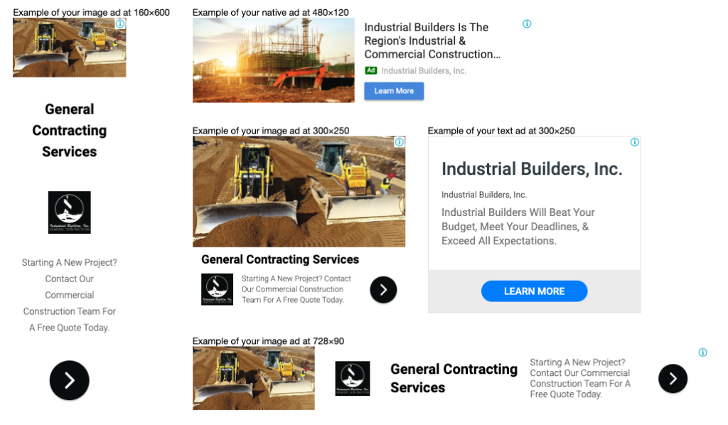 responsive ads example