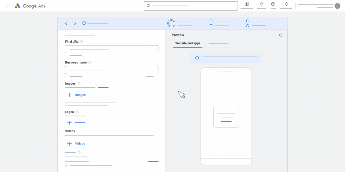 responsive ads video upload